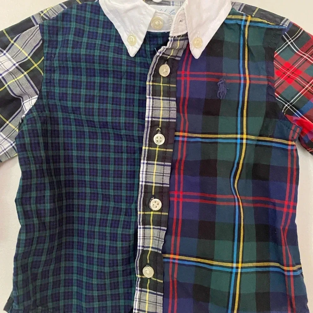 Ralph Lauren Long Sleeve Madras Tartan Button Down Shirt